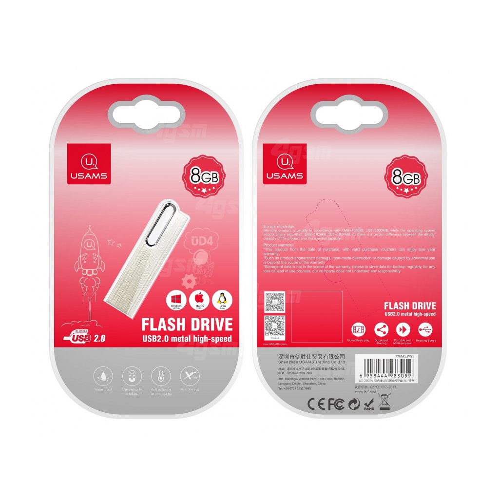 USAMS ZB096 | ZB097 | ZB098 | ZB099 FlashDisk Usb 2.0 8Gb, 16Gb, 32Gb, 64GB