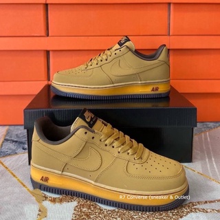 🚩 รองเท้า Air Force 1 Low Retro SP Wheat Mocha รองเท้าผ้าใบผู้ชาย สินค้าพร้อมกล่องใบเสร็จ