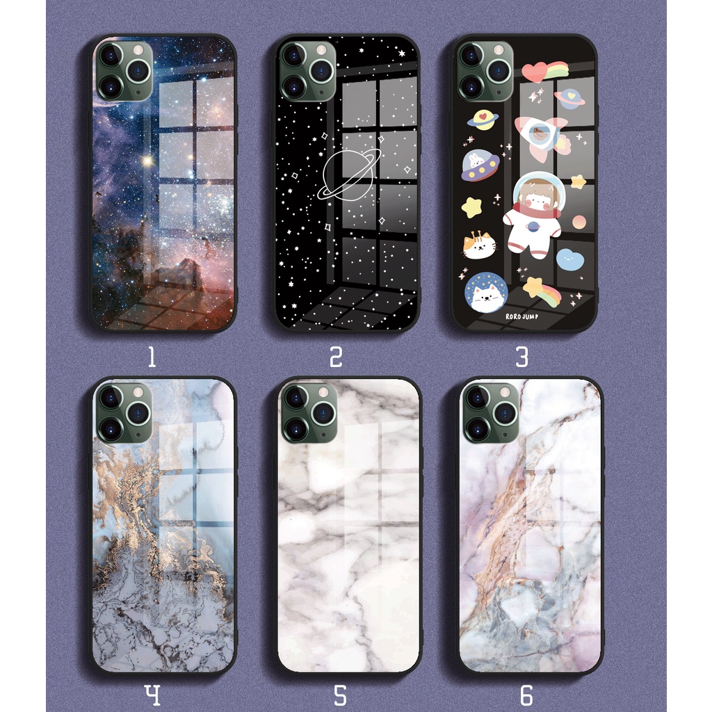 เคสโทรศัพท์มือถือกระจกนิรภัยสําหรับ Vivo V17 V15 V20 Y30 Y50 S1 Pro