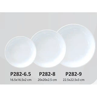 SB Melamine [12 ชิ้น] จานกลมลึกทรงใบบัว ขนาด 6.5-9 นิ้ว รุ่น P282 Pack 12 ชิ้น