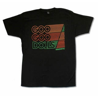 T-shirt  ขายดี เสื้อยืดลําลอง แขนสั้น คอกลม พิมพ์ลาย Goo Goo Dolls Repeater Magnetic Tour NY-FL สีดํา DMdfop49GLlepk46S-