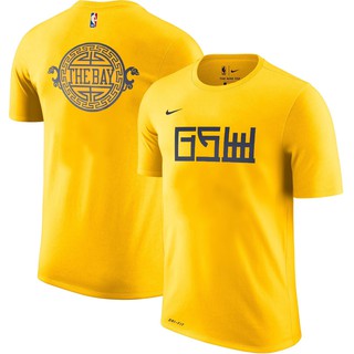 Nike เสื้อยืด พิมพ์ลายโลโก้ NBA Golden State Warriors Nnike Heritage THE BAY สไตล์จีน