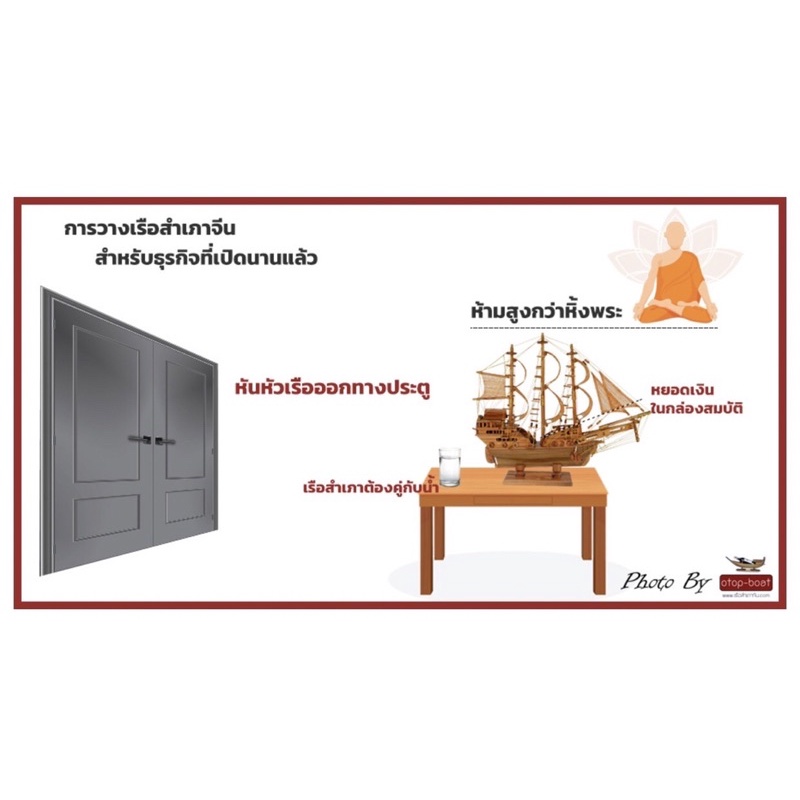 เรือสำเภาจีน ทำจากไม้ เรือสำเภามงคล ประกอบสำเร็จ เกรดพรีเมี่ยม เสริมฮวงจุ้ย โมเดลเรือ เสริมดวง ราคา ถูกที่สุด ดีลบีเคเค แกลเลอรีภาพที่ 7