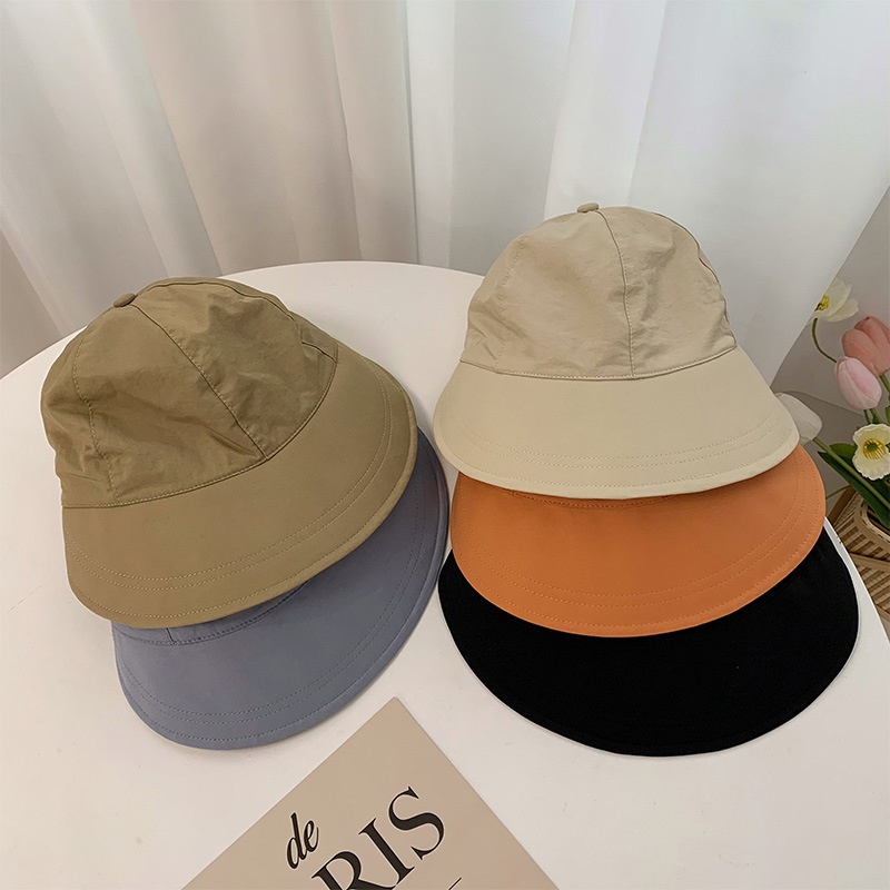 หมวกบังแดด ป้องกันรังสียูวี แบบพับได้ แฟชั่นฤดูร้อน สําหรับผู้หญิง / หมวกบังแดด แบบผูกเชือก ปรับได้ / หมวกปีกกว้าง ระบายอากาศ แบบแห้งเร็ว