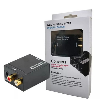 Audio Converter Optical Digital to Analog Audio Converter อะแดปเตอร์ DAC 2.1CH Toslink ไปยัง Analog 