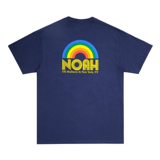 T-shirt  เสื้อยืดแขนสั้น พิมพ์ลาย Noah RAINBOW SHOP สีรุ้ง แบบเรียบง่าย สําหรับผู้ชายS-5XL