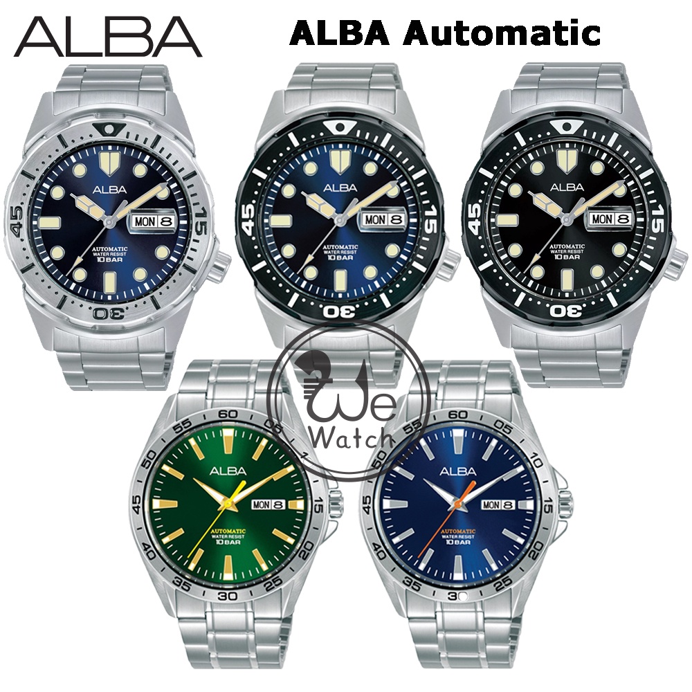 ALBA Active AUTOMATIC ของแท้ รุ่น AL4303X  AL4305X AL4335X AL4337X Nami-Yama นาฬิกาชาย สแตนเลส เครื่องออโต้ ประกัน1ปี
