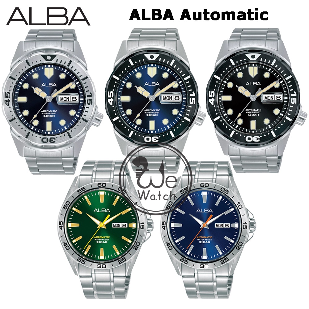 ALBA Active AUTOMATIC ของแท้ รุ่น AL4303X  AL4305X AL4335X AL4337X Nami-Yama นาฬิกาชาย สแตนเลส เครื่