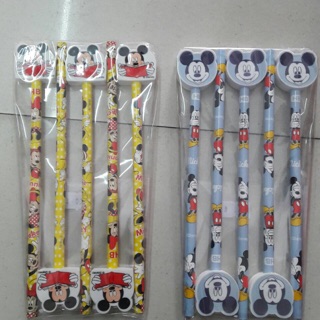 ดินสอไม้หัวยางลบ แพ็ค 5แท่ง Mickey มิกกี้