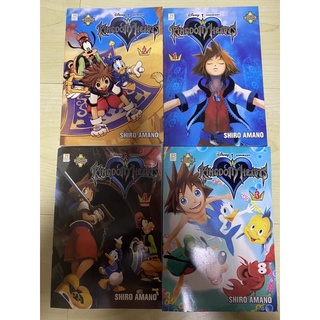 หนังสือการ์ตูน Kingdom Heart ลิขสิทธิ์ บงกชเก่า ภาคแรก 4 เล่มจบภาคแรก สภาพสะสม คิงดอมฮาร์ท