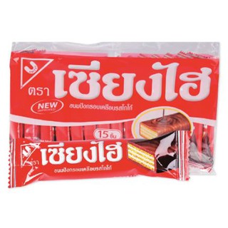 เซี่ยงไฮ้ เวเฟอร์เคลือบครีมรสช็อกโกแลต บรรจุ 6กรัม 12ชิ้น (ยกห่อx6แพ็ค) เซียงไฮ เซี่ยงไฮ้ SANGHAI WAFER CHOCOLATE