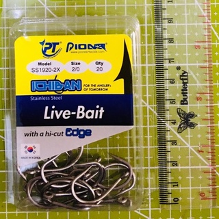 Pioneer Ichiban Live Bait 1920SS Series ตะขอสแตนเลส