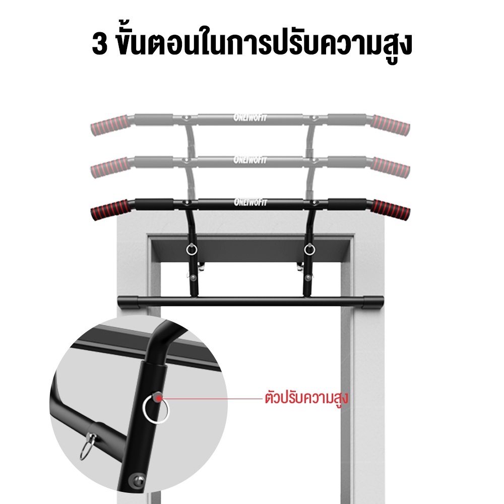 OneTwoFit Doorway Pull Up Bar ไม่มีสกรู Chin Up bar Multi Home Gym ...