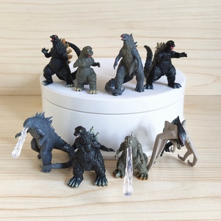 ((1 ชุด 8 ชิ้น) โมเดลตุ๊กตา Godzilla ขนาดเล็ก 8 แบบ สําหรับตกแต่งภูมิทัศน์