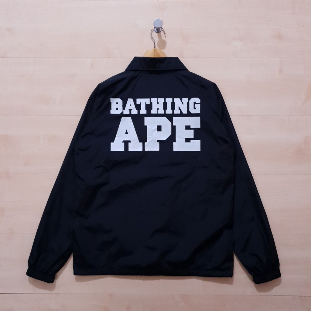 Coach JACKET A BATHING APE BAPE COLLEGE BLACK