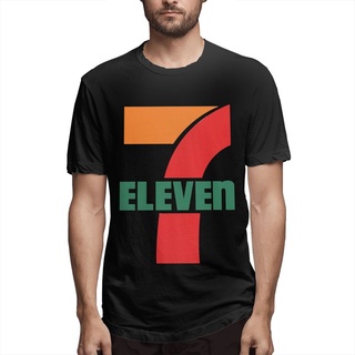 7 Eleven store เสื้อยืด คอกลม พิมพ์ลายโลโก้ ขนาดใหญ่ 6RLQS-5XL