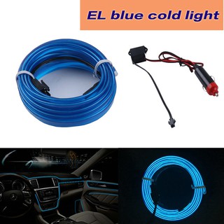 1M - 5M blue Cold Light USB แถบ LED รถ ไฟตกแต่งภายใน แสงบรรยากาศ แสงโดยรอบ ตกแต่งรถยนต์ Cold Strip Atmosphere 12V