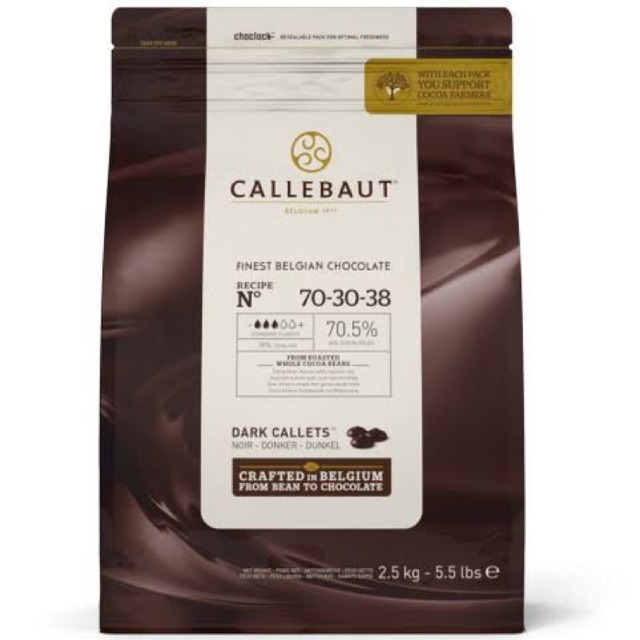 Callebaut dark chocolate 70.5% ขนาด 2.5 kg
