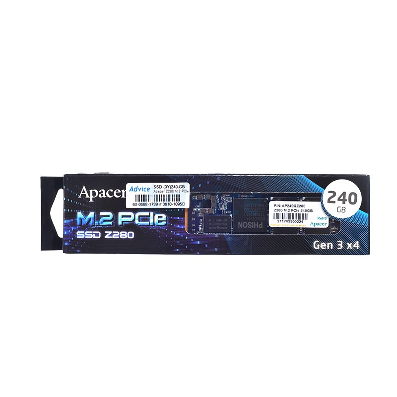 Apacer Z280 M.2 PCIe NVMe SSD ความเร็วสูง 240GB|480GB