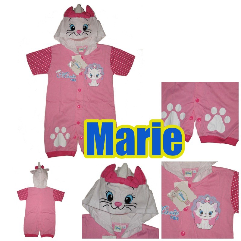 ชุดหมี Bodysuit มีฮู้ด fancy Cars Marie Piglet Pooh Tigger