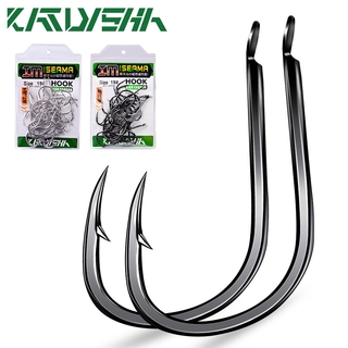 KATYUSHA 30 Pack High Carbon Steel Offset Barb Fishhooks 11 #-20 # Flat Head Carp Fishing Hook Single Hook อุปกรณ์เสริม