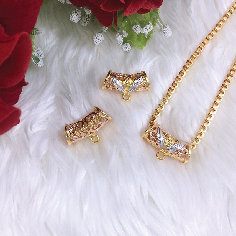 อะไหล่ตัวคั่น 3 กษัตริย์ ปล่องห้อยจี้ ขนาด 2.7x1 cm สามารถทำเป็นจี้ห้อยคอได้ ใช้ได้หลากหลายโอกาส รูปถ่ายจากสินค้าจริง