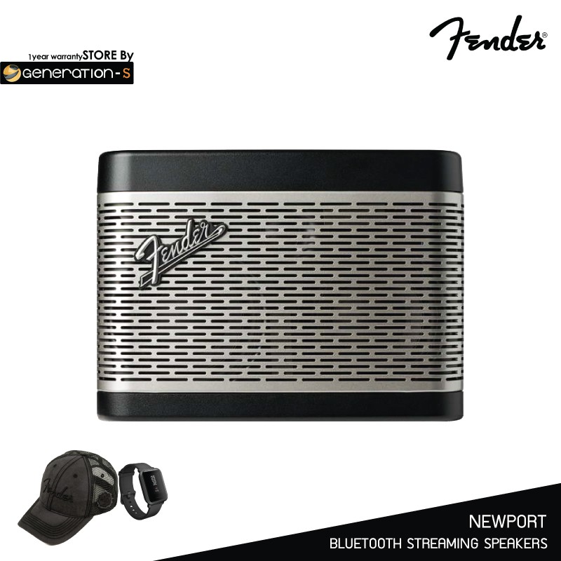 [แถมฟรี 2ชิ้น]FENDER ลำโพง Bluetooth Streaming Speakers รุ่น Newport - Black