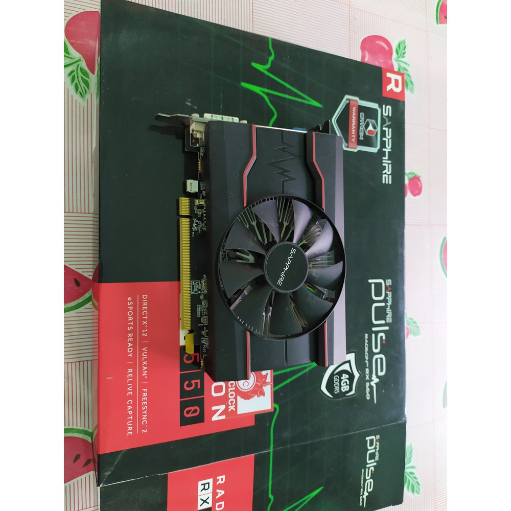 การ์ดจอ rx550 4GB AMD  SAPPHIRE PULSE มือสอง