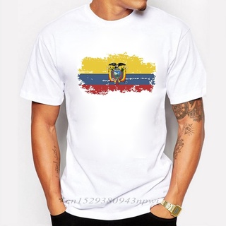 เสื้อยืด คอกลม พิมพ์ลายธง Ecuador แฟชั่นฤดูร้อน สําหรับผู้ชายสามารถปรับแต่งได้