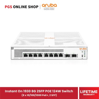 สวิตช์ Aruba Instant On Switch 1930 (JL681A) 8G 2SFP POE 124W (8x10/100/1000 PoE+, 2 SFP)