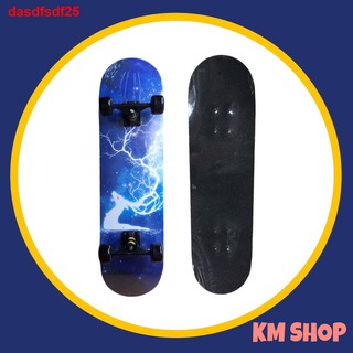 ❤️สินค้าพร้อมส่ง❤️KM สเก็ตบอร์ด Skateboard ล้อสีดำ สเก็ตบอร์ดผู้ใหญ่ ราคาถูกที่สุด ลายกวาง/ Deer(ออเดอร์ละไม่เกิน6ชิ้น)