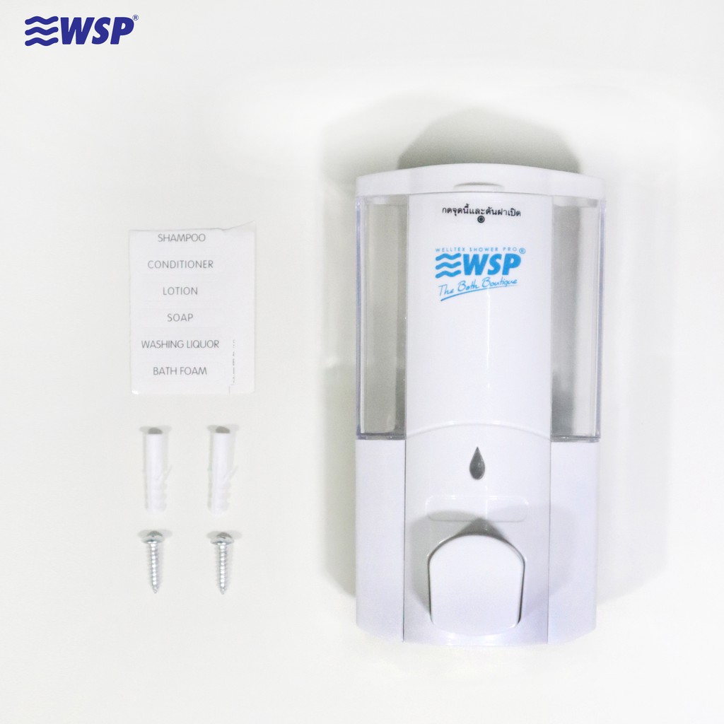 WSP ที่กดสบู่เหลว 1 ช่อง ที่กดสบู่เหลวติดกำแพง ที่กดสบู่ ติดตั้งง่าย ขนาด 400 ml. รุ่น DP-117W (สีขาว) ราคา ถูกที่สุด ดีลบีเคเค แกลเลอรีภาพที่ 7