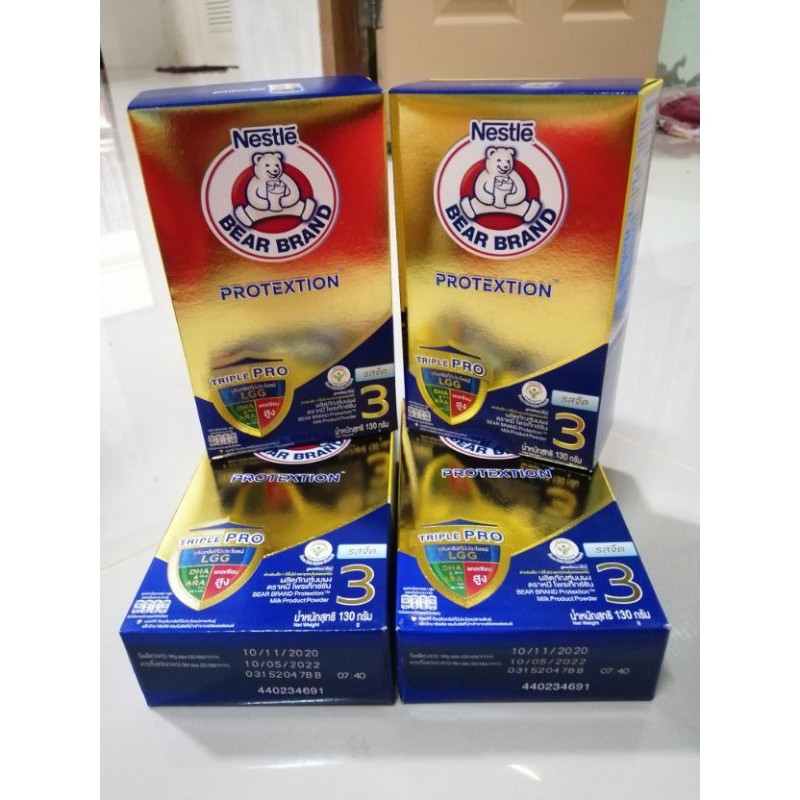 นมผงตราหมี​ สูตร​ 3​ (130 g.) 4​ กล่อง​ 100 บาท!!