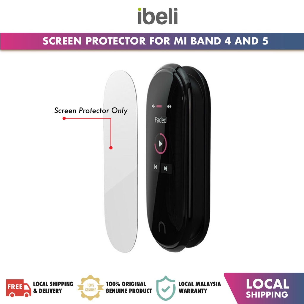 ตัวป้องกันหน้าจอกันกระแทกแบบใสสําหรับ Mi Band 4 Mi Band 5 Mi Band 6
