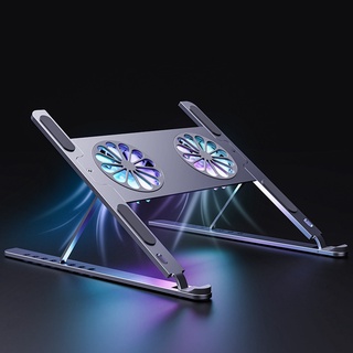 Aluminum Adjustable Laptop Stand Cooling Fan Holder With Double  Ergonomic Portable Tablet Holder Base Notebook  Accesso