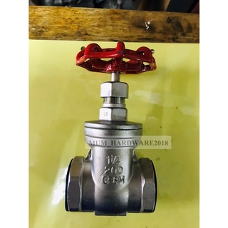 เกทวาล์ว (Gate Valve) ประตูน้ำ 200PSI สแตนเลสเกลียว เกรด316