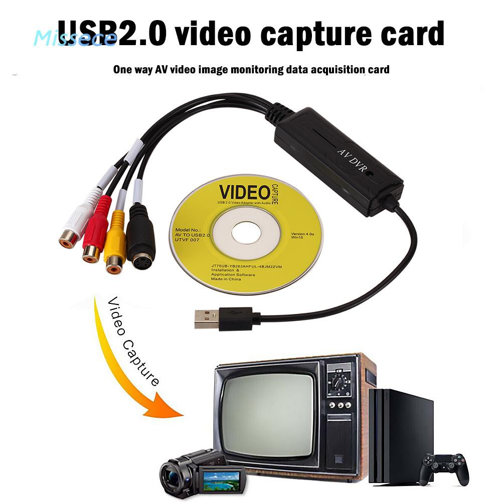 Missece Usb 2.0 อะแดปเตอร์แปลงการ์ดวิดีโอ Usb To Rca สําหรับ Dv/Hi8/Vhs Tv Dvd คุณภาพดี #8