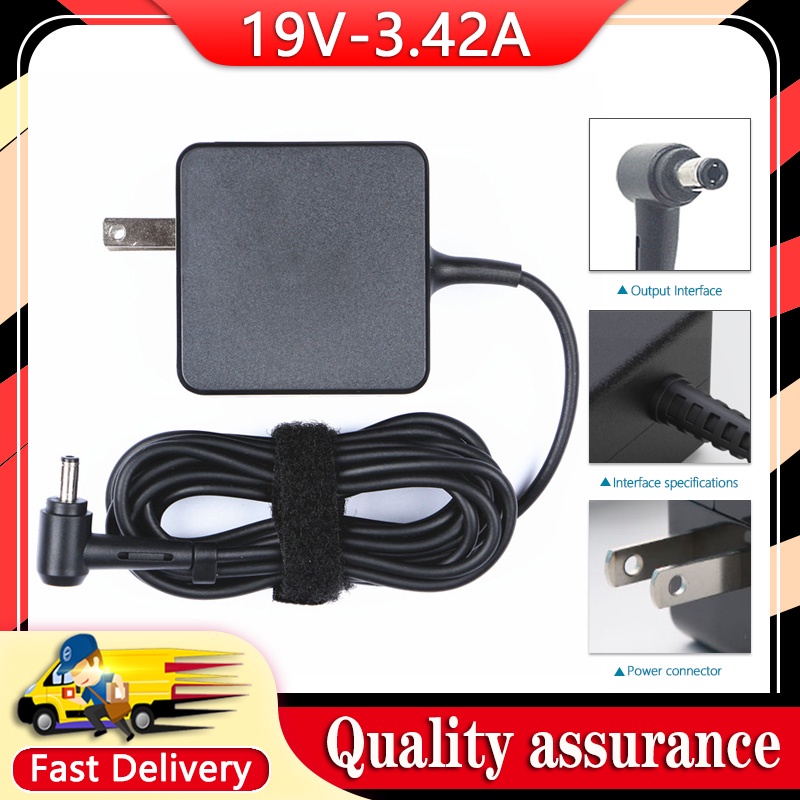 ใหม่ 19V 3.42A 65W 5.5 มม.* 2.5 มม.แล็ปท็อปอะแดปเตอร์ AC สําหรับ Asus D550 D450 X550V X550 X552 X555