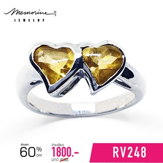 Memorine Jewelry แหวนเงินแท้ 925 ฝัง Citrine : RV248