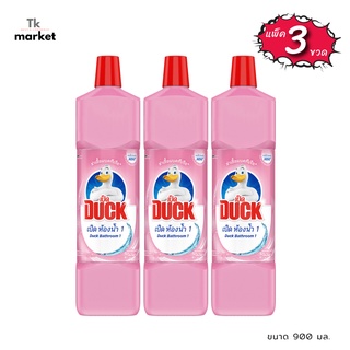 [แพคสุดคุ้ม]น้ำยาล้างห้องน้ำ เป็ดพิ้งค์ ขนาด 900 มล. แพ็ค 3 Duck Pink Bathroom Cleaner 900ml Pack 3