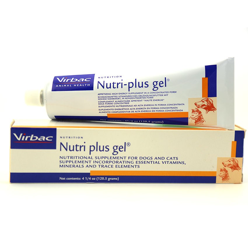 Virbac Nutri plus gel นิวตริ-พลัส เจล อาหารเสริมให้พลังงานสูง ขนาด 120.5 กรัม