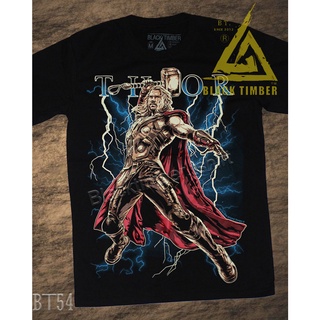 BT 54 Thor เสื้อยืด สีดำ BT Black Timber T-Shirt ผ้าคอตตอน สกรีนลายแน่น S M L XL XXL