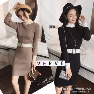 Belt Knit Dress