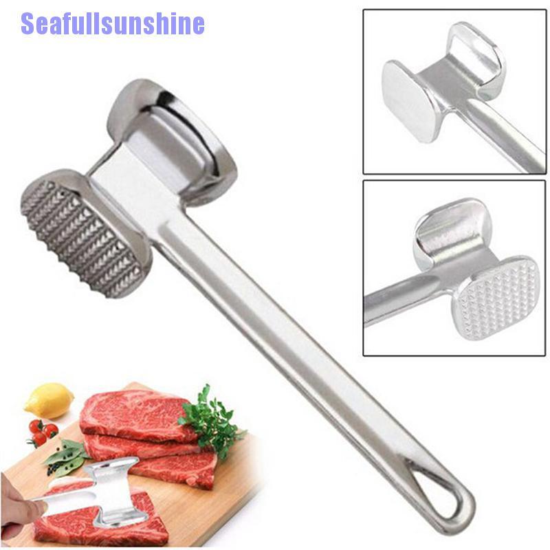 Seaf> Stainless steel Meat Mallet Tenderizer Steak Beef Chicken Hammer Kitchen Tool