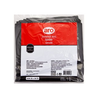 เอโร่ ถุงขยะดำแบบหนา ขนาด 28x36 นิ้ว 32 ใบ 1 กก. Aro Thick Garbage Bag Size 28x36 inches 32 pieces 1 kg.