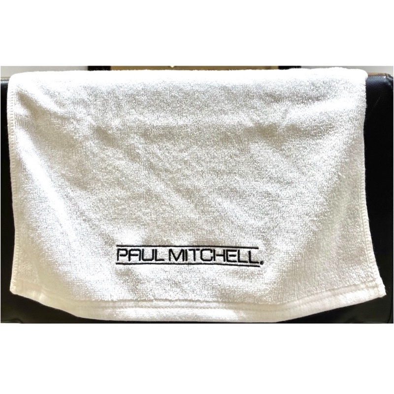 PAUL MITCHELL สีขาว ผ้าเช็ดผม ซับน้ำได้ดี ขนาด กว้าง 15 นิ้ว ยาว 30 นิ้ว
