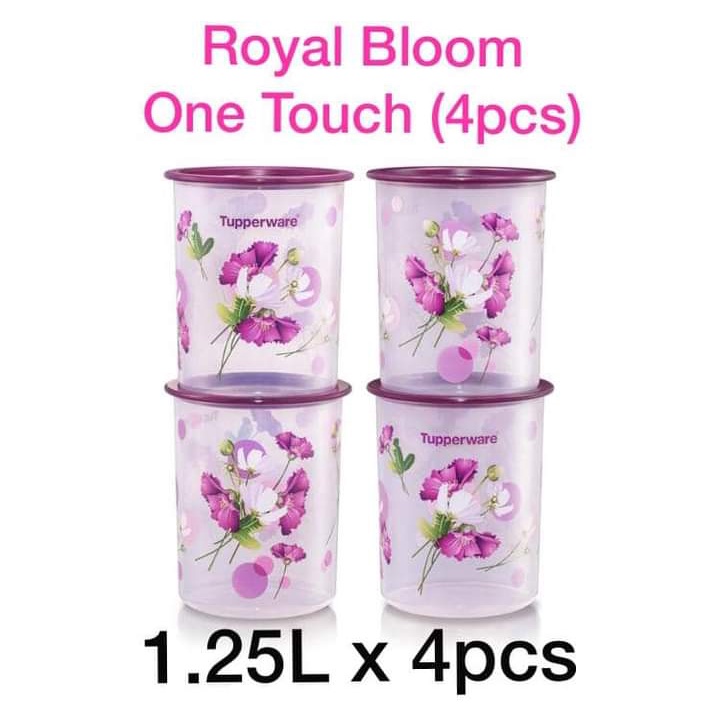Tupperware ROYALE BLOOM ONE TOUCH CANISTER JUNIOR (1.25 ลิตร)
