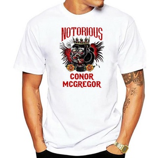 เสื้อยืดวินเทจเสื้อยืด พิมพ์ลายกราฟิก Fight Tee Notorious Conor McGregor Tattoo สีดํา สําหรับผู้ชายS-5XL