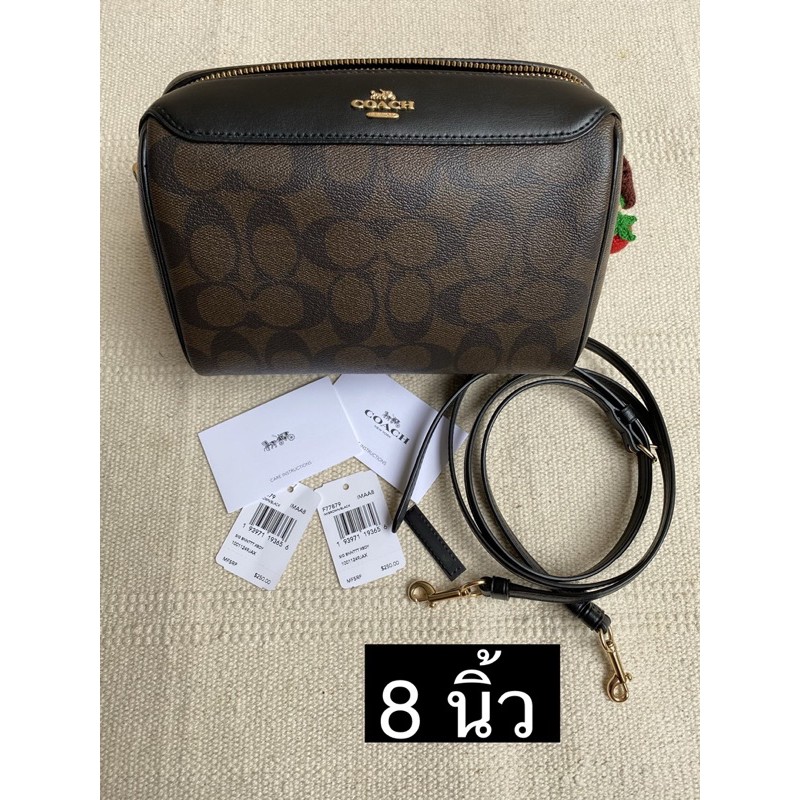 Coach หมอนไร้หู สีกาแฟลายC แท้💯🌈มือ2