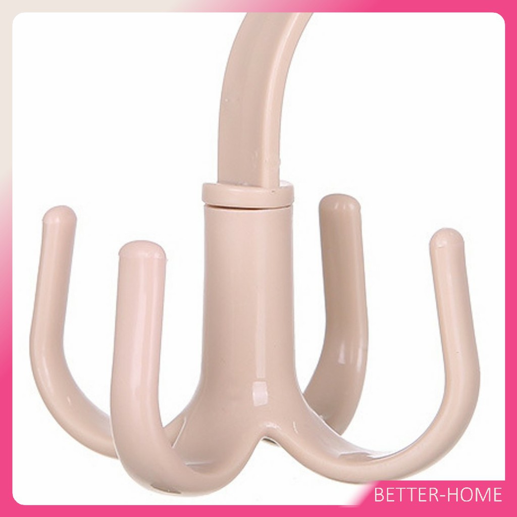 ที่แขวนของแบบตะขอ 4 แฉก หมุนได้ 360 องศา ที่แขวนของแบบตะขอ คละสี / 4 Position Cloth Hanger - รูปที่ 5